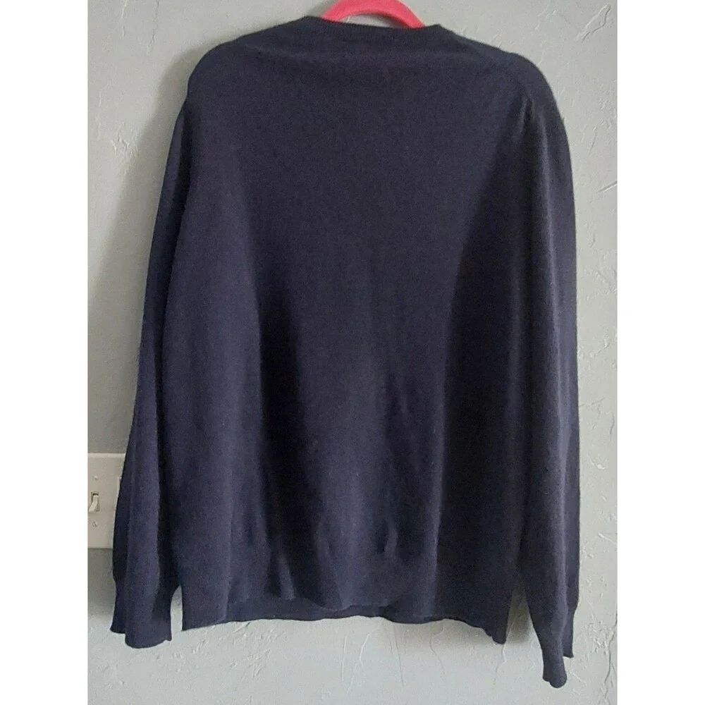 BLACK  BROWN 1826 Sweater Men Size L/G,100% Cashmere,Blue Marine, Very Soft,good